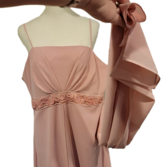 Juliet Michaelangelo Vintage Fashion Milex Floor Length Gown Size 14 - Picture 7 of 11